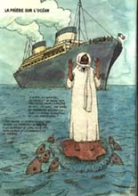 serigne touba priant en plein ocean